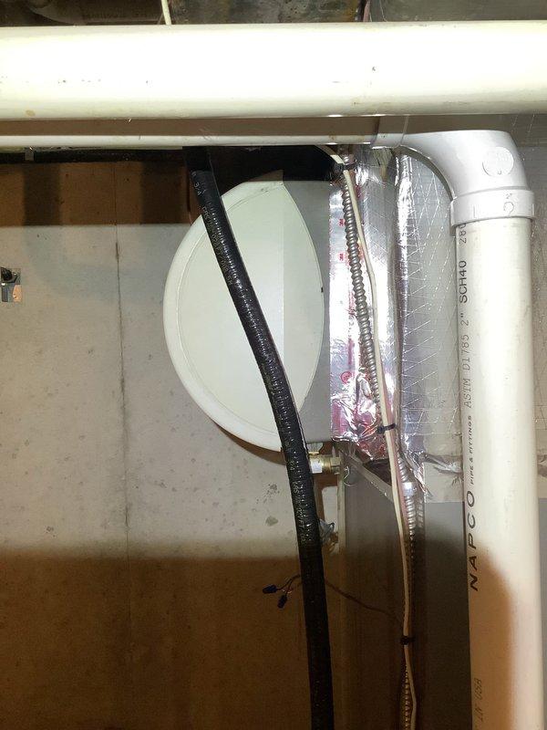 Completed re-mounting of humidifier unit to HVAC system and secured all connections. Presented two-speed motor upgrade estimate to customer for consideration during future service. Additional duct board materials required for proper installation and sealing of ductwork connections.