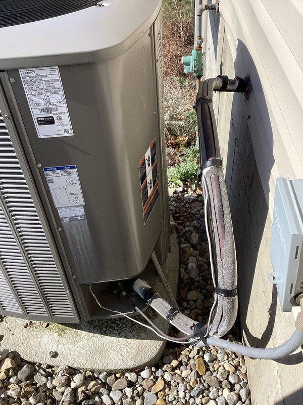 Completed comprehensive heat pump tune-up and inspection on two Lennox systems as part of CPP heating maintenance program. Performed full preventive maintenance on basement unit installed in 2019, including inspection of outdoor condenser, electrical components, circuit boards, refrigerant lines, and control systems. Conducted thorough inspection of second-floor heat pump system. Verified proper operation of all electrical connections, capacitors, and control boards on outdoor units. Noted refrigerant line set insulation materials received and scheduled for installation at later date to accommodate scheduling constraints, with work planned to be completed externally without interior access required. All systems operating within normal parameters following tune-up procedures.