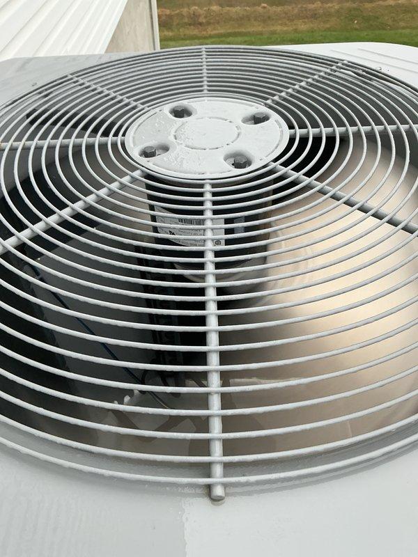 Responded to cooling complaint on residential air conditioning system installed in 2023. Unit was running but unable to maintain temperature below 74 degrees. Performed system inspection of outdoor condenser unit and indoor components including ductwork and air handler in basement area to diagnose inadequate cooling performance.