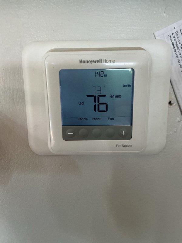 Responded to no cooling complaint on heat pump system. Upon arrival, tested capacitor which failed meter test and required replacement. Additionally addressed heating season issue where indoor blower fan would not cycle off when thermostat was set to auto mode. Installed new capacitor and verified proper system operation in both heating and cooling modes. Confirmed thermostat fan control functioning correctly with blower cycling appropriately on auto setting.