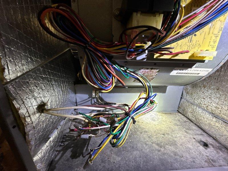 Completed comprehensive air conditioning tune-up and maintenance inspection on residential HVAC system, approximately 7 years old and previously installed by third-party contractor. Performed thorough evaluation of outdoor condenser unit including fan assembly, electrical connections, and overall system operation. Inspected indoor air handler components, verified proper electrical wiring connections, and assessed control systems. Provided estimate for replacement of leaking oil filter canister identified during inspection.