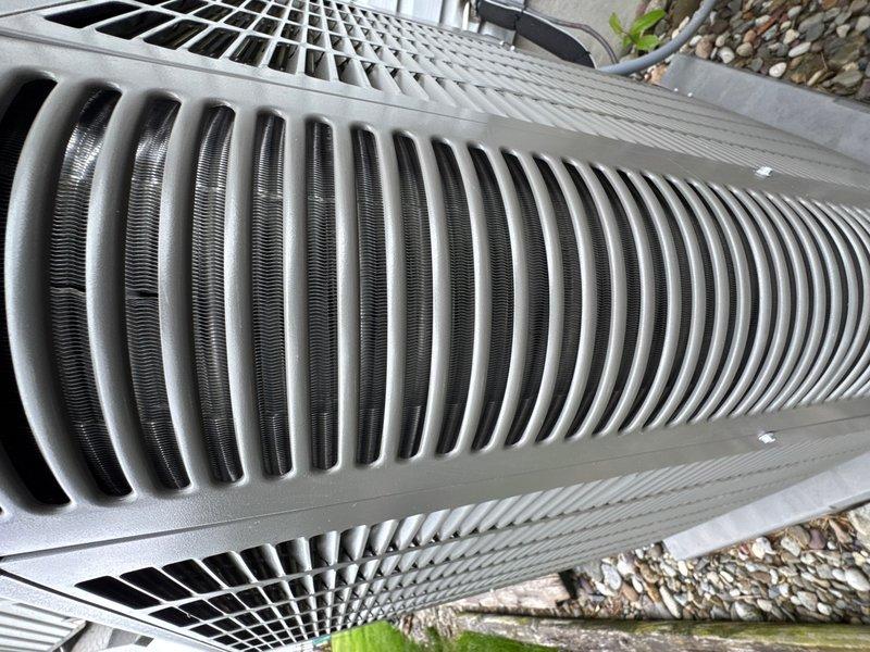 Completed motor replacement under warranty on heat pump outdoor unit. Installed new MPG filter pack and performed comprehensive air conditioning inspection including examination of condenser coils, which were found to be in clean condition with proper airflow. All components tested and verified operational upon completion.