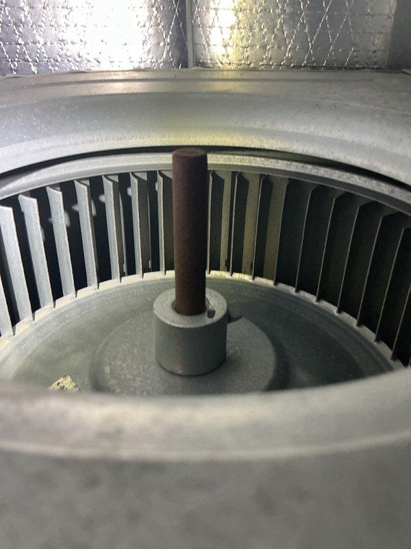 Completed preventive maintenance inspection on Lennox air conditioning system installed June 2018. Performed comprehensive tune-up including inspection of blower wheel assembly, verification of proper airflow, and examination of refrigerant line connections. Blower wheel showed clean operation with no debris accumulation. Copper refrigerant lines and fittings inspected for proper insulation and connections with no leaks detected. Delivered two bags of water softener salt as requested. System operating within normal parameters.