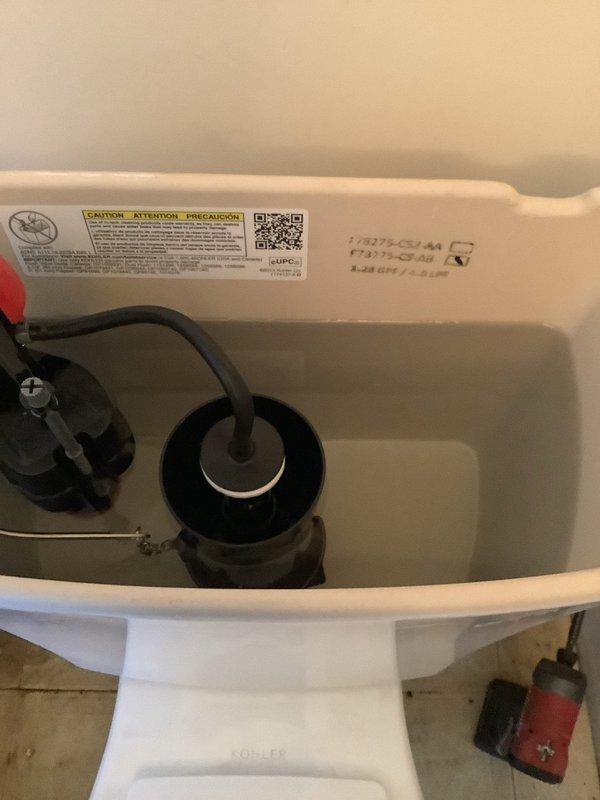 Completed consultation for toilet replacement with comfort height model. Assessed existing standard two-piece Kohler toilet with visible wear and aging components. Presented options for both pressure-assisted and standard gravity flush systems to meet customer preferences for upgraded fixture.