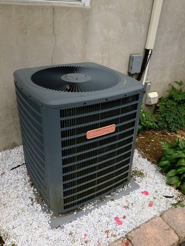 Completed comprehensive air conditioning tune-up on a Goodman system installed in 2007. Performed thorough cleaning of outdoor condenser unit, which had not been serviced since original installation, removing debris and buildup from cooling fins and fan assembly. Inspected indoor air handler unit located in attic, noting dust accumulation on blower wheel and housing. Conducted standard maintenance procedures including checking refrigerant levels, testing electrical connections, verifying proper airflow, and assessing overall system operation. System is functioning within normal parameters; customer was advised of findings and any recommendations for optimal performance.