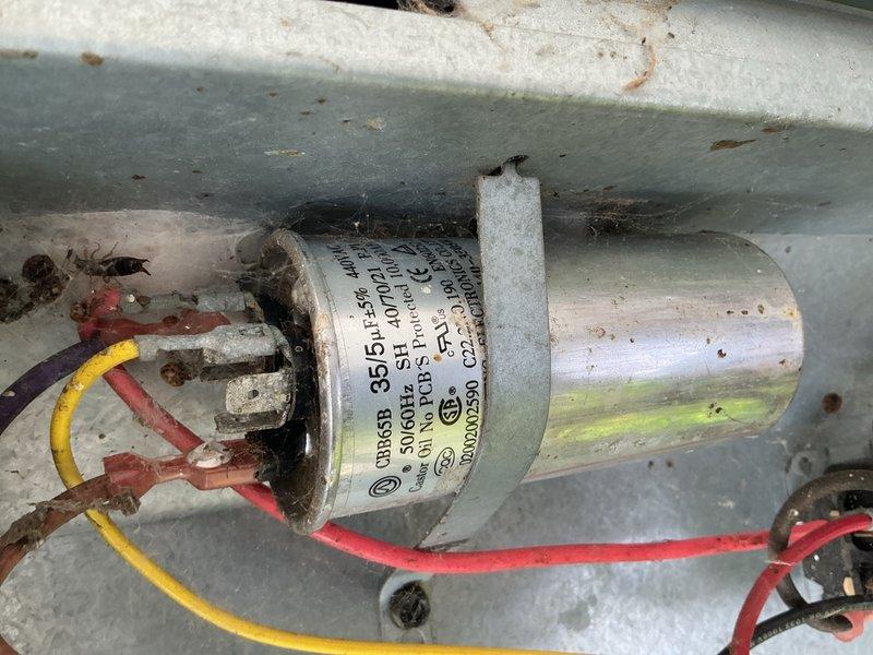 Completed scheduled CPM air conditioning inspection on 2012 system. Inspected attic ductwork including flexible ducts and insulation integrity, verified proper installation and sealing. Examined capacitor and electrical connections, noted normal wear and dust accumulation consistent with system age; all components functioning within normal parameters.
