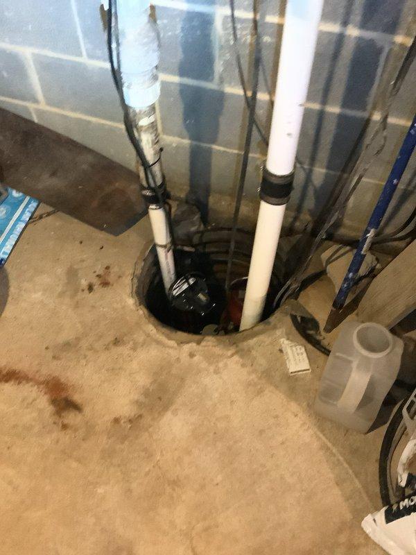 Responded to service call for malfunctioning sump pump that was humming continuously without pumping water. Upon inspection, confirmed pump motor was running but impeller was not moving water from the sump pit. Replaced defective primary sump pump unit under warranty with new pump from warehouse inventory. Tested system operation to verify proper water discharge and automatic float switch cycling. Confirmed backup pump remained operational and available for redundancy.