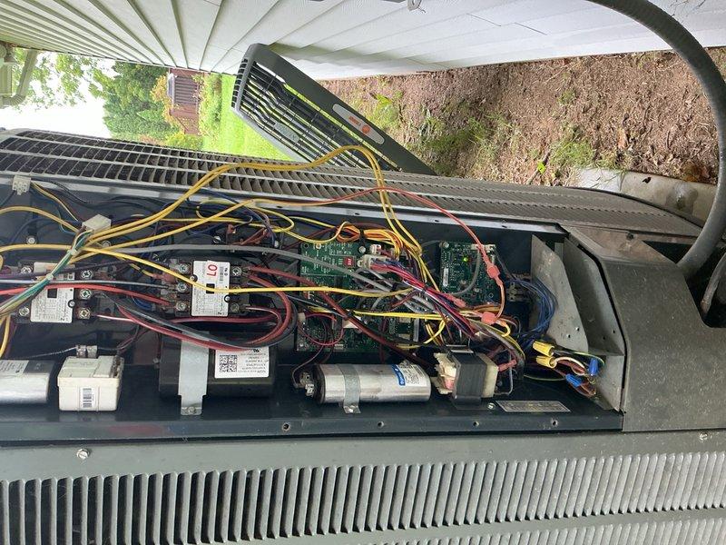 Responded to no cooling call on Trane air conditioning system displaying error code 126. Upon arrival, found outdoor unit breaker tripped. Reset both indoor and outdoor breakers and attempted system restart. Unit powered up but immediately returned same error code 126, indicating a persistent fault condition. As a safety precaution, shut down system at both breaker locations to prevent potential damage to components or electrical hazards. Accessed outdoor unit and inspected internal electrical components, control boards, wiring harnesses, and compressor assembly. System requires further diagnostics to identify root cause of error code and breaker trip.