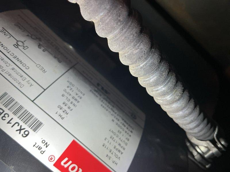 Completed CPM air conditioning inspection on dual-zone Rheem system with indoor unit from 10/2013 and outdoor unit from 5/2024. Measured evaporator coil temperature at 44.9°F and documented refrigerant line connections. Identified airflow imbalance between floors with first floor showing excessive airflow and continuous fan operation despite reported auto setting, while second floor runs significantly cooler; recommended thermostat verification and follow-up call for both zones to address operational discrepancies.
