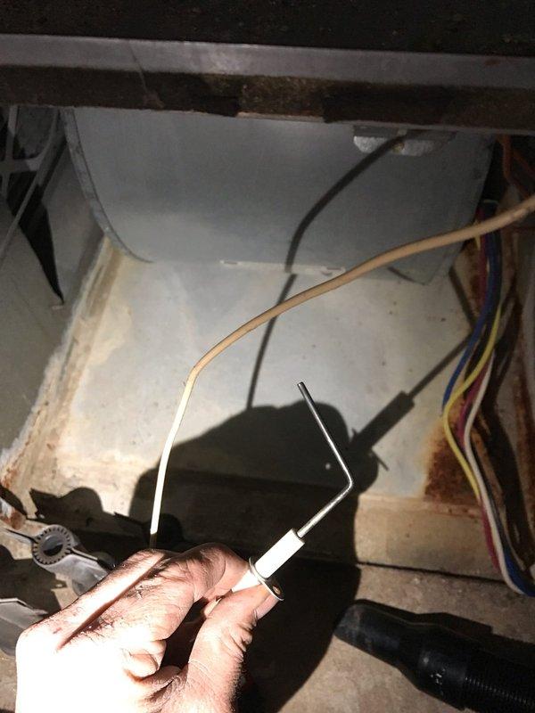 Responded to emergency no-heat call for 3-year-old furnace following power outage. Diagnostic testing revealed control board failure. Replaced faulty board and verified proper system operation with flame sensor readings within normal parameters.