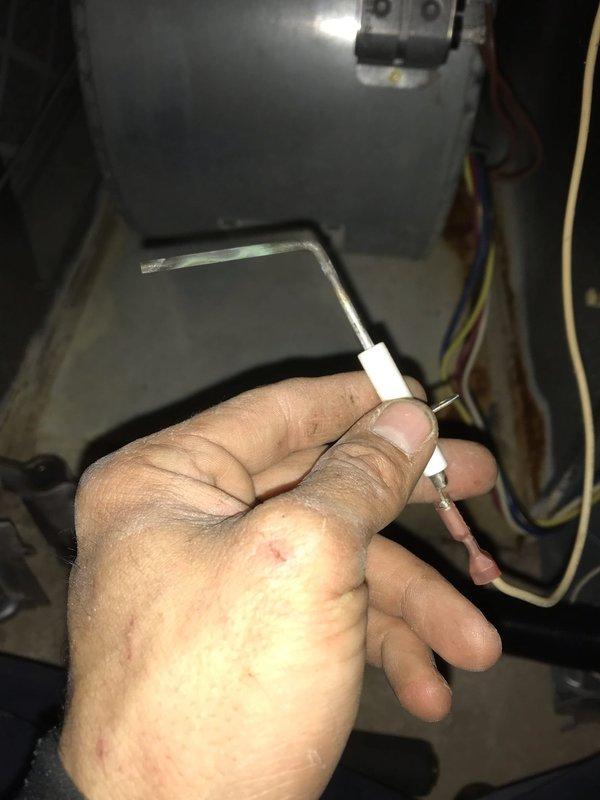 Responded to emergency no-heat call for 3-year-old furnace following power outage. Diagnostic testing revealed control board failure. Replaced faulty board and verified proper system operation with flame sensor readings within normal parameters.