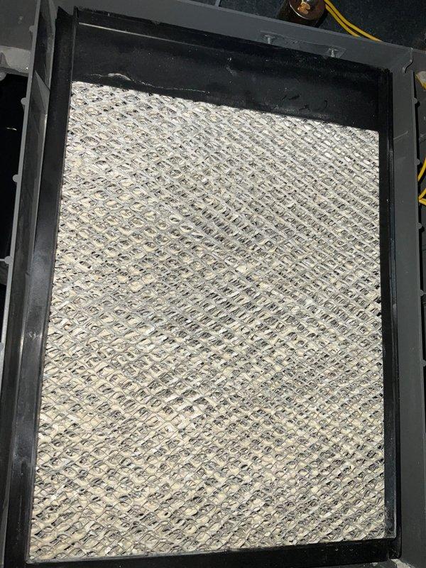 Performed annual maintenance on furnace of undetermined age. Inspected and identified dirty air filter requiring replacement. Checked condensate drain system and verified proper drainage functionality. All diagnostic tests completed with multimeter showing system operating within normal parameters.