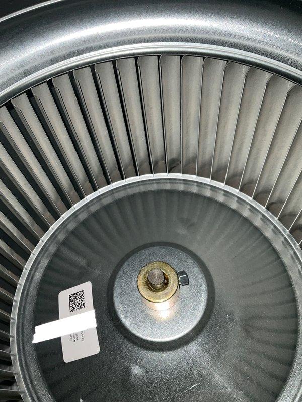 Performed routine maintenance on "Club Heat12-4" air handling unit. Inspected blower wheel assembly and cleaned components. Used hex key tool to adjust and secure mechanical elements as part of standard preventive maintenance protocol.