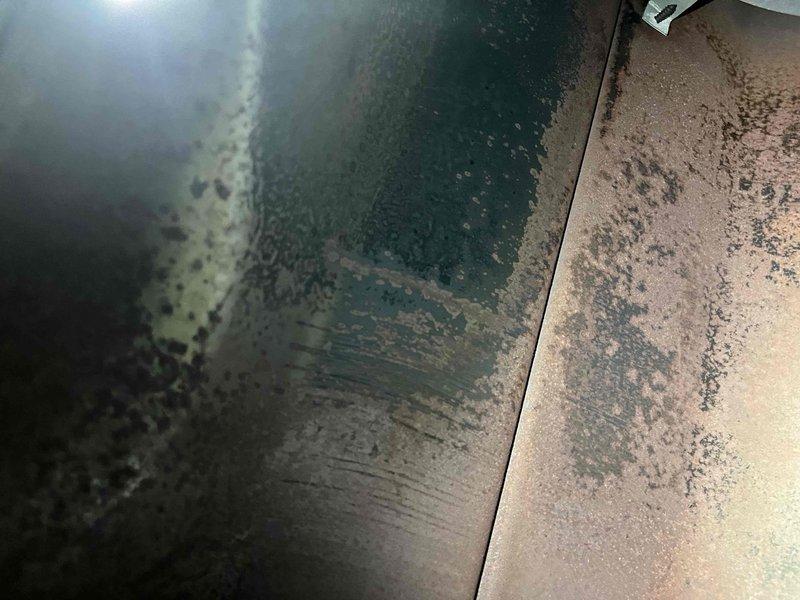 Responded to no heat call for 10+ year old system. Diagnostic revealed extensive corrosion on heat exchanger with metal deterioration. Replaced failed component to restore heating function and ensure safe operation.