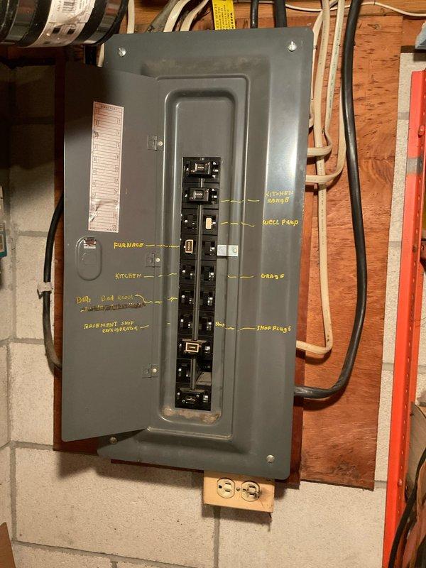 Conducted an on-site assessment for a new Kohler whole-home generator installation. Inspected the existing electrical panel which has adequate space for generator integration, and evaluated the current HVAC system to determine proper generator sizing requirements. Documented installation location options for follow-up with customer who requested an 11:00 appointment time.