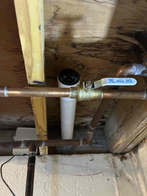 Successfully installed a 90,000 BTU furnace with proper venting, copper line connections, and essential control valves in the utility area. Completed interior components installation including humidifier and necessary plumbing infrastructure with ball valve shutoffs, while scheduling the 3-ton condenser installation and system startup to coincide with electrical service upgrade. Client received comprehensive education on S40 thermostat and humidifier operation.