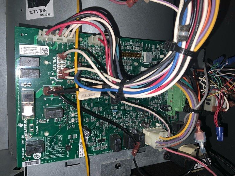 Completed routine preventative maintenance visit under Club AC8-12 agreement. Performed comprehensive system inspection including control board evaluation and air filtration system assessment. Inspected circuit board connections, verified proper wiring terminations across all colored conductors, and confirmed control module functionality. Examined and documented air filter condition, noting pleated media status within housing assembly. All components found operating within normal parameters. System cleared for continued operation.
