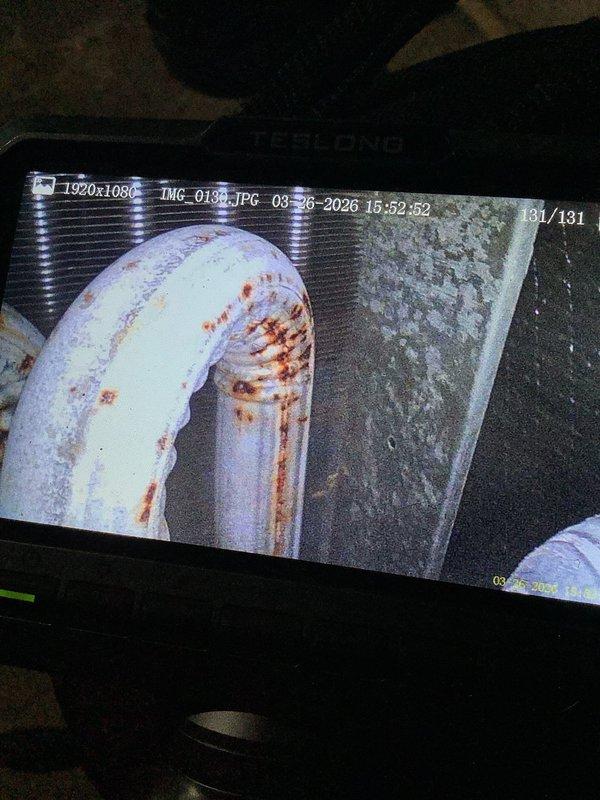Responded to no heat call on furnace over 10 years old. Upon inspection, discovered significant rust and corrosion throughout the heat exchanger assembly, as documented with borescope camera imaging. The extensive deterioration posed safety concerns and compromised system integrity. Advised replacement of unit due to failed heat exchanger and age of equipment.