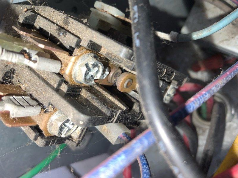 Completed preventive maintenance agreement visit for AC system under Club AC12-4 plan. Performed comprehensive inspection of air conditioning equipment including visual assessment of expansion tank, refrigerant connections, and electrical control components. Documentation photography revealed significant corrosion on electrical terminal connections with heavy dust accumulation on control panel components, indicating need for future cleaning and potential terminal replacement to prevent electrical failures. All system components photographed for maintenance records, including expansion tank with proper labeling and insulated refrigerant lines. Recommended scheduling electrical contact cleaning and corrosion treatment during next service interval to maintain system reliability and prevent potential control circuit issues.