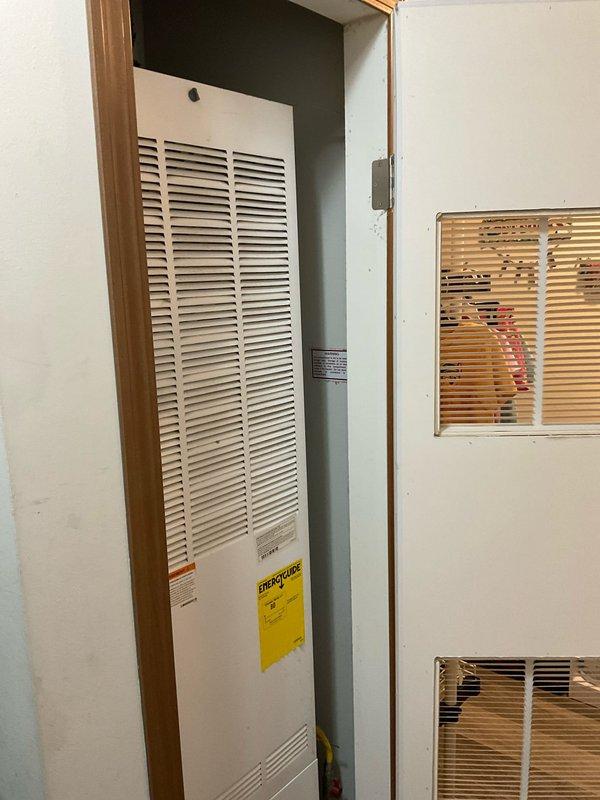 Completed on-site evaluation for HVAC system replacement at a mobile home residence. Assessed existing outdoor condensing unit mounted on concrete pad with proper electrical disconnect and evaluated indoor air handler/furnace unit installed in utility closet. Provided comprehensive quote options for both single component air conditioning replacement and complete system replacement to address customer's cooling and heating needs.