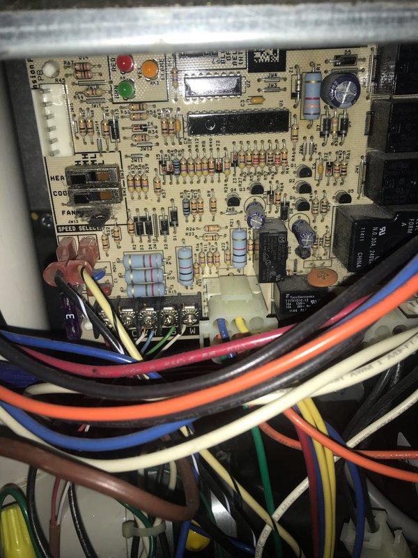 Completed Club AC12-4 preventive maintenance agreement visit on air conditioning system. Performed comprehensive inspection of control board, verifying proper operation of all electronic components, relays, capacitors, and indicator lights. Inspected blower assembly and documented moderate dust accumulation on squirrel cage fan blades. All system components functioning within normal parameters at time of inspection.