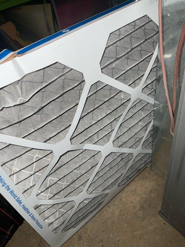 Completed annual furnace tune-up and maintenance on 10-year-old unit as part of prepaid membership agreement. During inspection, discovered significant frost accumulation on refrigerant line in mechanical space, indicating possible low refrigerant charge, restricted airflow, or metering device issue requiring further diagnosis. Replaced air filters with new pleated media filters and performed standard maintenance procedures to ensure proper system operation for the heating season.