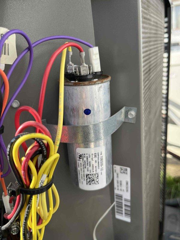 Completed annual AC tune-up and maintenance inspection on residential air conditioning system as part of prepaid membership agreement. Performed comprehensive system evaluation including condenser unit inspection, cleaned debris accumulation from base of outdoor unit, verified capacitor connections and electrical components, and documented equipment condition through photographic records. All components found operational with no immediate repairs required at time of service.