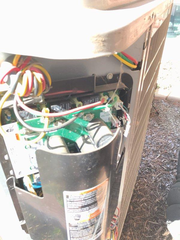 Completed preventive maintenance agreement visit on residential split system air conditioning unit. Performed comprehensive inspection of both indoor air handler and outdoor condensing unit, including examination of evaporator coil assembly, heat exchanger fins, compressor unit, electrical connections, and control board. Documented equipment condition with photographs showing finned coil components with minor dust accumulation typical of normal operation, verified proper electrical connections with multi-colored wiring to compressor and control board, and confirmed all components operating within normal parameters. Unit found in satisfactory working condition with no immediate service needs identified.
