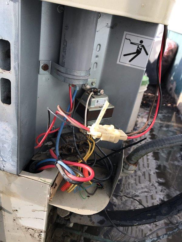 Completed annual AC maintenance tune-up on outdoor condensing unit as part of prepaid membership agreement. Upon inspection, discovered significant dirt, debris, and soil contamination throughout electrical compartment, including buildup on wiring connections, capacitor, and internal components. Thoroughly cleaned electrical compartment, removing accumulated dirt and corrosion from all surfaces, wire connections, and mounting hardware. Inspected all electrical connections and wire nuts for integrity and proper termination. Verified capacitor condition and secure mounting. Tested system operation and confirmed unit functioning properly following cleaning and maintenance procedures.