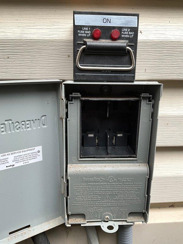 Completed Club AC12-4 preventive maintenance agreement visit on split system air conditioning unit. Performed comprehensive inspection of outdoor condensing unit and indoor air handler components. Inspected electrical disconnect box with fuse monitoring indicators, verified proper operation of safety disconnect switch and confirmed fuse integrity on both line circuits. Examined blower motor assembly with centrifugal fan wheel, verified secure mounting of fan blades and center hub fastener. All mechanical and electrical components operating within normal parameters. System functioning properly with no deficiencies noted at time of service.