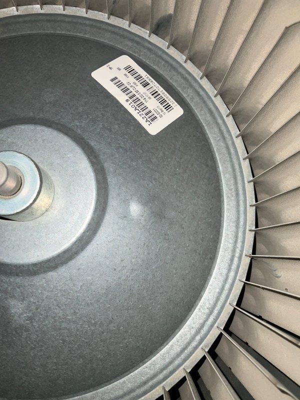 Completed annual AC maintenance visit as part of prepaid membership agreement. Performed comprehensive system tune-up including inspection of blower wheel assembly and electrical components. Blower wheel showed normal operational wear with no significant deterioration noted. Inspected and evaluated dual-run capacitor with multiple wire connections, confirming proper terminal connections and component integrity. Verified all electrical connections secure and free from damage. System operational and functioning within normal parameters upon completion of maintenance service.