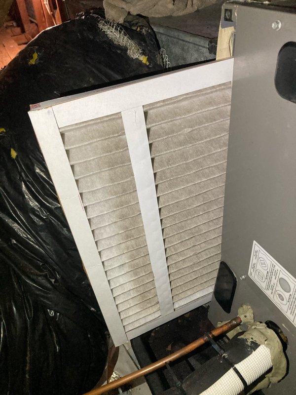 Completed annual AC maintenance and tune-up under prepaid membership agreement. Performed comprehensive inspection of air handler unit with dual pleated filters in attic installation, verified electrical panel connections and breaker operation, and documented system condition through photographs. All components found operating within normal parameters with no immediate service needs identified.