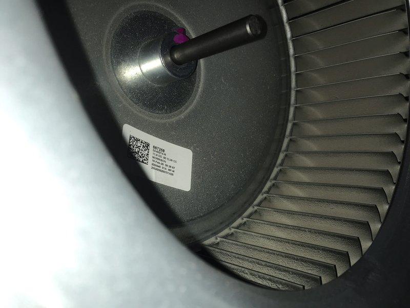 Completed preventive maintenance agreement visit on air conditioning system. Performed comprehensive inspection of blower motor assembly and control board components, documenting equipment condition with photos. Blower wheel showed dust accumulation on blades; motor assembly and White-Rodgers control board with all electrical connections operating within normal parameters at time of inspection.