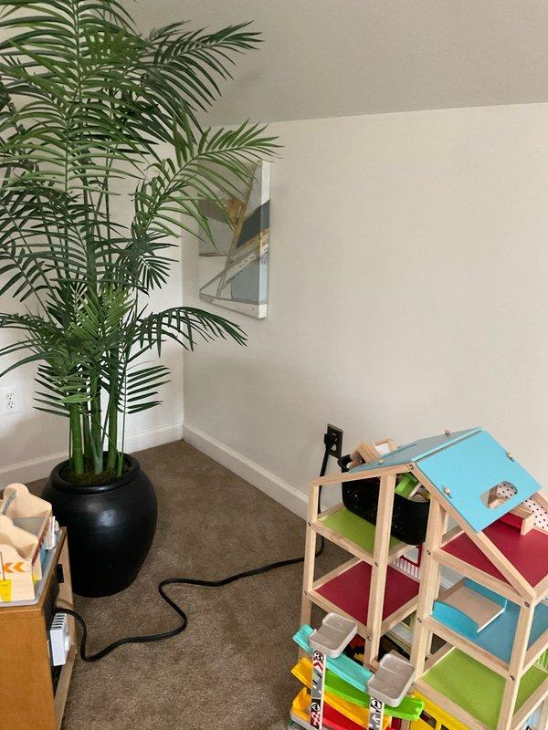 Conducted mini split system estimate for bonus room with vaulted ceiling and carpeted flooring. Assessed space requirements, electrical outlet locations, and optimal placement for indoor air handler unit to provide climate control for the upper-level living area. Documented room configuration and captured photos for equipment sizing and installation planning.