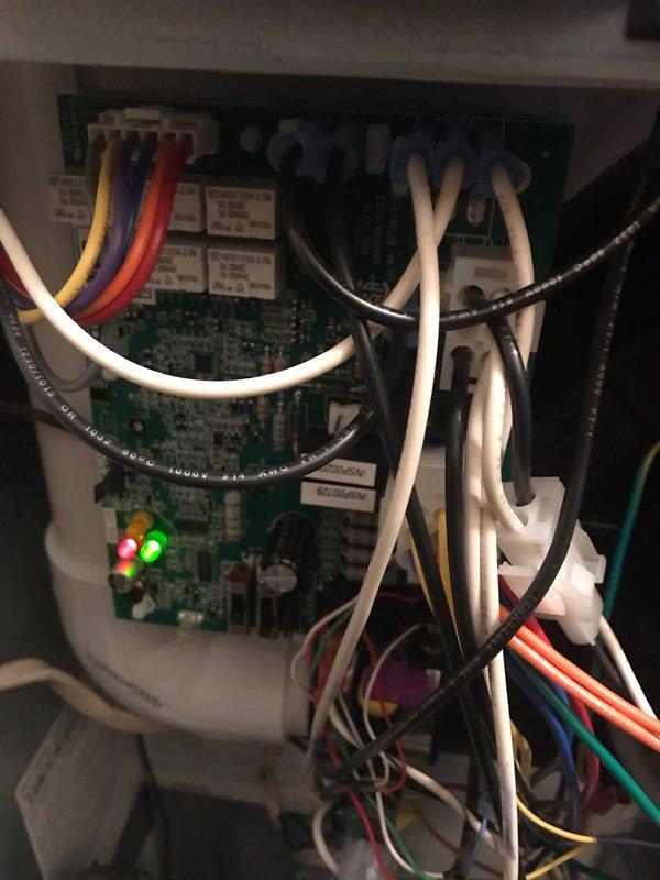 Responded to service call for air conditioning system with reported inadequate cooling performance. Upon arrival, performed comprehensive system inspection and diagnostics. Accessed control panel and inspected circuit board assembly, verifying proper relay operation and electrical connections. Confirmed LED indicators showed normal system status with power and control circuits functioning correctly. Examined blower motor assembly and verified motor shaft integrity and proper mounting. Inspected squirrel cage blower wheel for debris accumulation and confirmed adequate airflow capacity. All low-voltage control wiring and power conductors were inspected for proper connections and routing. System diagnostics revealed no mechanical or electrical deficiencies requiring repair. Unit tested under normal operating conditions and confirmed adequate cooling performance within manufacturer specifications. System restored to proper operation.