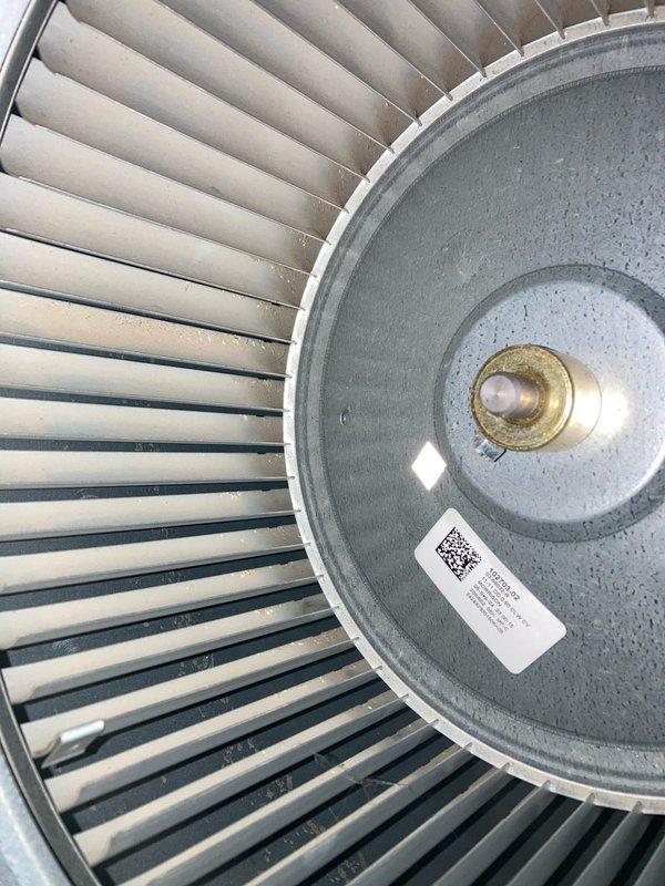 Completed prepaid HVAC maintenance tune-up on residential air conditioning system. Performed comprehensive inspection of outdoor condensing unit, including examination of fan assembly, control board, electrical connections, and capacitor. Verified proper operation of dual toroidal inductors on control board and inspected all wire terminations for secure connections. Assessed fan blade condition and motor assembly, noting minor dust accumulation consistent with normal operation. Confirmed condensate drainage system and refrigerant line connections are secure and properly routed. All electrical components, including capacitor and control circuitry, tested within normal operating parameters. System operational and ready for cooling season.