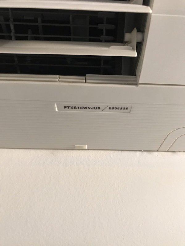 Completed preventative maintenance tune-up on Daikin ductless mini-split system model FTXS18WVJU9. Inspected unit operation, verified airflow through louvers, confirmed control panel functionality, and documented system condition with unit in good working order.