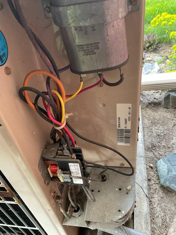 Completed scheduled air conditioning maintenance as part of prepaid membership agreement. Performed comprehensive AC tune-up including inspection of outdoor condensing unit, electrical components, capacitor, contactor, and disconnect box. Verified proper electrical connections, checked refrigerant levels, cleaned condenser coils, and tested system operation. All components functioning within normal parameters. Documented equipment condition with photographs showing capacitor, contactor assembly, and electrical disconnect panel. System operational and ready for cooling season.