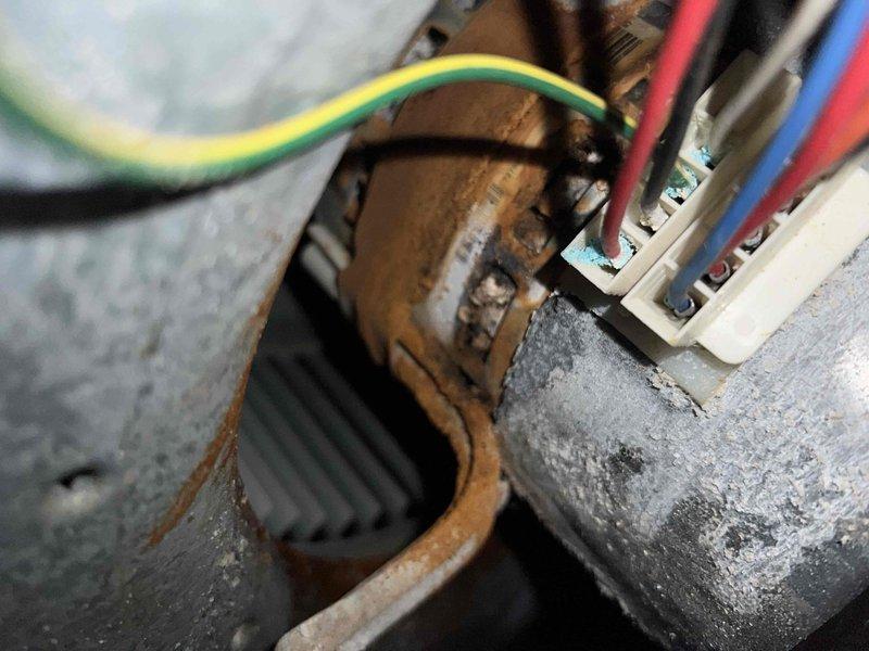 Responded to no heat call on residential HVAC unit over 10 years old. Upon arrival, accessed outdoor unit located on exterior deck area. Inspection revealed severely corroded and rusted electrical connections at the unit's contactor assembly, with heavy oxidation compromising wire terminals and housing. The deteriorated condition of the electrical components prevented proper system operation and posed a safety hazard. Cleaned corroded connections, replaced damaged contactor and associated wiring terminals. Verified proper voltage at thermostat and confirmed control circuit functionality. Tested system operation through complete heating cycle, ensuring proper ignition sequence and burner operation. Unit restored to normal heating operation with all safety controls functioning as designed.