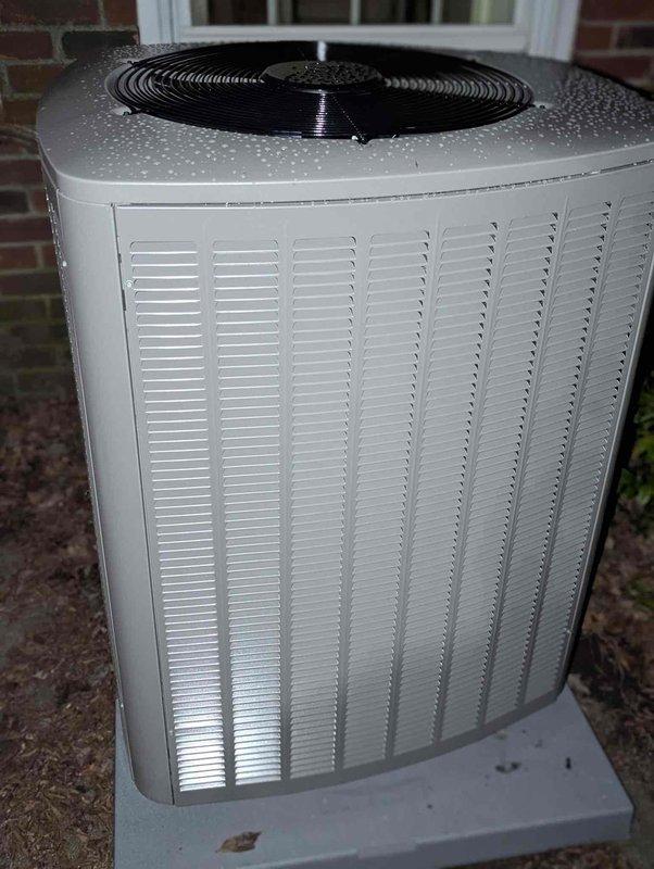 Completed full HVAC system installation including a 110,000 BTU furnace, 4-ton air conditioning unit with rear discharge configuration, and whole-home humidifier. Established all electrical connections at the panel, ran necessary wiring for system operation, mounted the outdoor condenser unit on a concrete pad against the building exterior, and reconnected all components to ensure proper system functionality.