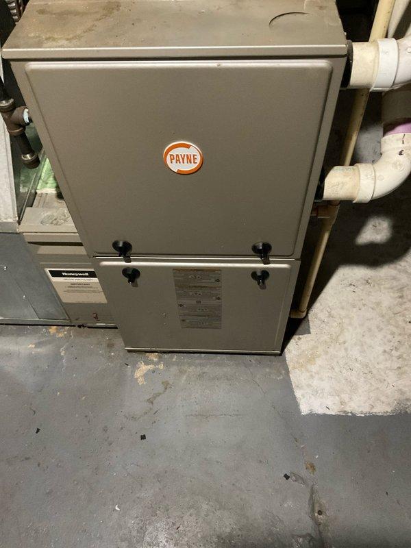 Conducted on-site estimate for HVAC system replacement in residential basement mechanical room. Documented existing Payne brand furnace unit and assessed current system configuration, including PVC venting, condensate pump, and copper refrigerant lines. Provided multiple replacement options with equipment specifications and prepared detailed quotes for single component and complete system upgrades.
