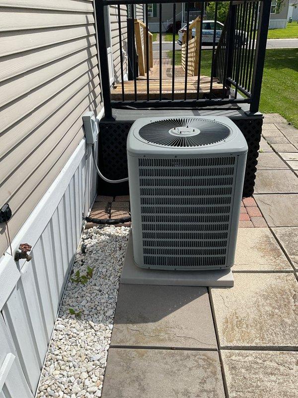 Completed site assessment for air conditioning system replacement on 15-year-old unit with refrigerant leak deemed not economically repairable. Evaluated existing outdoor condenser unit and indoor air handler, documented equipment specifications and installation requirements, and provided estimate for new single-component AC system replacement to restore cooling capacity to the residence.