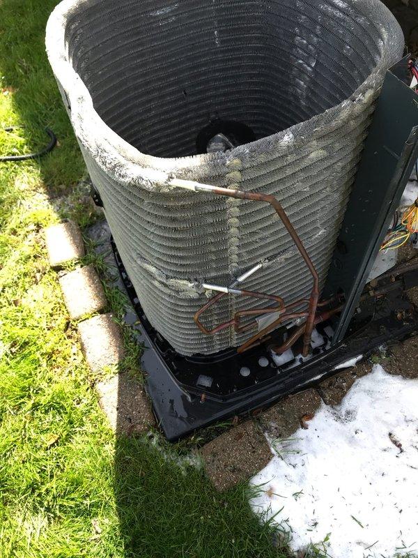 Completed preventive maintenance inspection on Trane XR series outdoor condensing unit as part of annual maintenance agreement. Performed visual inspection of unit exterior, verified manufacturer specifications, and documented equipment condition with photographs showing normal operational wear on finned coil assembly and copper refrigerant lines. Customer will contact office to schedule callback for Club AC8-12 service.