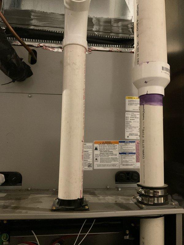 Completed annual AC tune-up maintenance as part of prepaid membership agreement. Performed comprehensive system inspection of residential air conditioning unit and furnace system, including examination of PVC exhaust and intake piping, ductwork connections, and filter condition. All components found operating within normal parameters with no deficiencies noted during inspection.