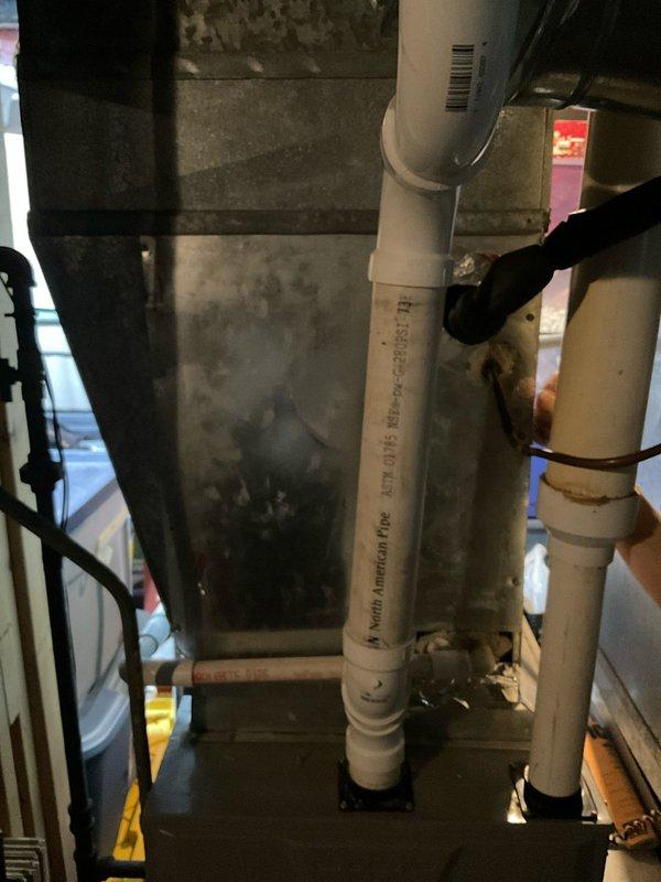 Conducted on-site evaluation of existing Amana air conditioning system for replacement estimate. Documented current equipment specifications, model numbers, and installation configuration including outdoor condensing unit, indoor components, and associated PVC drainage piping. Provided multiple equipment replacement options to address customer's HVAC system needs.