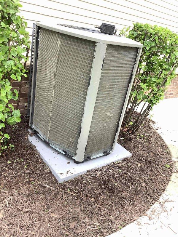 Completed comprehensive AC tune-up on residential split system. Performed inspection of outdoor condenser unit, verified proper operation of blower assembly and control boards, and assessed overall system performance. Unit found in good working condition with normal dust accumulation; all electrical components and connections functioning properly.