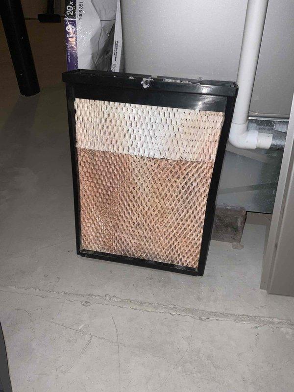 Completed comprehensive cooling system tune-up and inspection on residential HVAC unit that had not been serviced in three years. Replaced heavily soiled air filter showing significant dust and debris accumulation, inspected electrical connections and control board wiring, and verified proper operation of all system components. System found to be operating within normal parameters with no immediate repairs required.