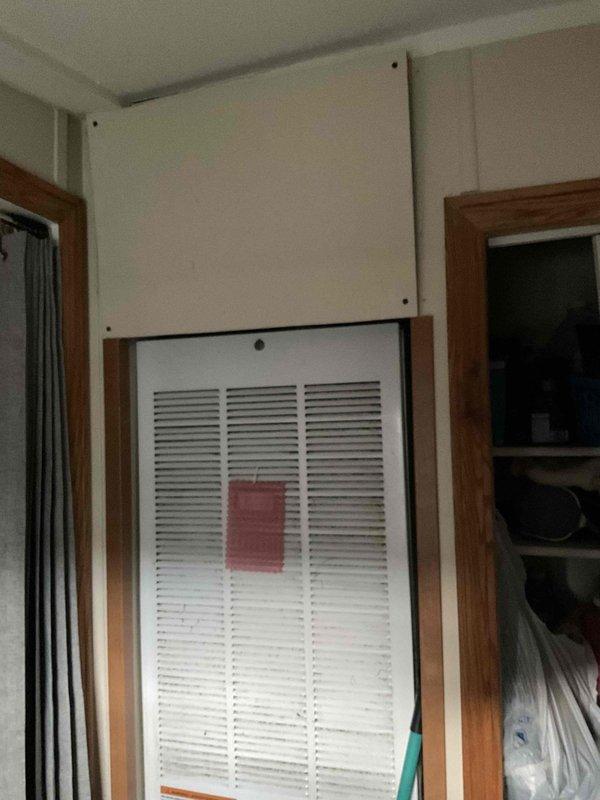 Completed on-site assessment for water heater replacement in residential property where occupant has been without hot water for approximately one month. Evaluated existing ComfortMaster energy water heater installed in recessed wall alcove, documented current plumbing connections including flexible supply lines and metal piping at top of unit, and assessed HVAC system integration with return air vent and equipment cabinet. Provided detailed estimate for replacement unit with availability projected within 4-6 weeks, and discussed financing options to facilitate installation.