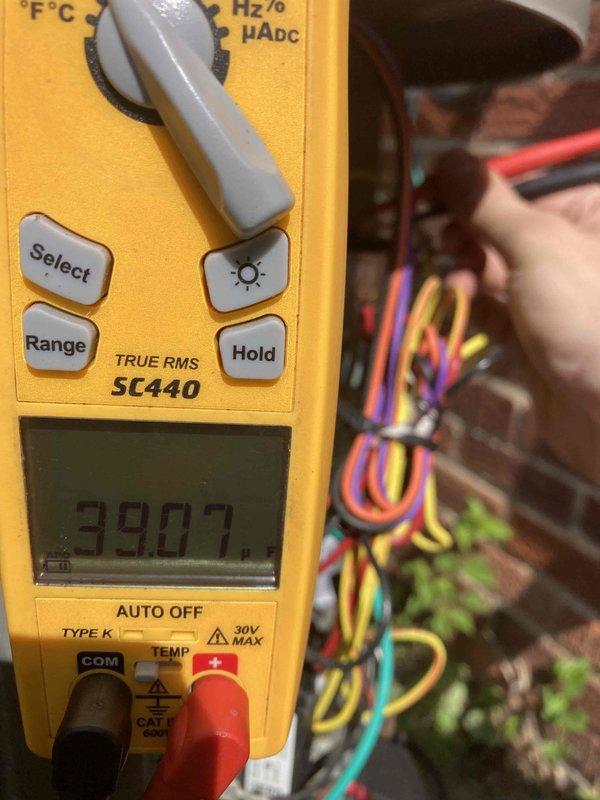 Completed comprehensive AC tune-up service including system diagnostics and performance verification. Performed electrical testing using digital multimeter to measure voltage and amperage at system components, confirming proper electrical operation within manufacturer specifications. Verified thermostat functionality and calibration, ensuring accurate temperature readings and proper communication with the cooling system.