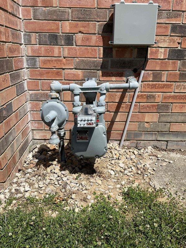 Completed estimate for furnace and air conditioning system replacement after determining existing blower motor had seized and repair was not cost-effective. Evaluated current HVAC system configuration, documented gas meter and electrical service connections at exterior installation points, and assessed requirements for complete heating and cooling system replacement to provide customer with comprehensive replacement options.